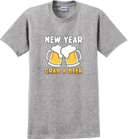 
              New Year Grab a beer - New Years Shirt -12 color choices
            