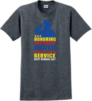 
              HONORING THE GREAT NEVER FORGET, Veterans day Soldier USA Support T-Shirt
            