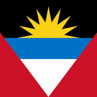 Antigua and Barbuda COUNTRY FLAG STICKER DECAL, 5yr Flag of Antigua and Barbuda
