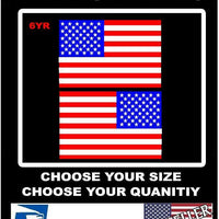 RIGHT & LEFT American Flag USA mirrored Vinyl Decals Boat truck car/sticker 3m