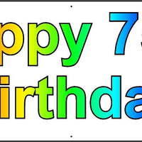 HAPPY 75th BIRTHDAY BANNER 2FT X 6FT NEW LARGER SIZE