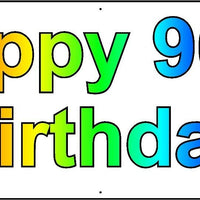 HAPPY 96th BIRTHDAY BANNER 2FT X 6FT NEW LARGER SIZE
