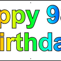 HAPPY 98th BIRTHDAY BANNER 2FT X 6FT NEW LARGER SIZE