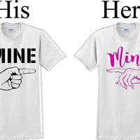 Mine  -Couples Shirts-V- Day shirts-Sold Individually