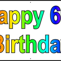 HAPPY 6th BIRTHDAY BANNER 2FT X 6FT NEW LARGER SIZE