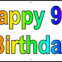 HAPPY 9th BIRTHDAY BANNER 2FT X 6FT NEW LARGER SIZE
