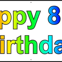 HAPPY 81st BIRTHDAY BANNER 2FT X 6FT NEW LARGER SIZE