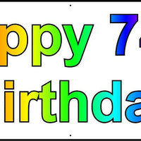 HAPPY 74th BIRTHDAY BANNER 2FT X 6FT NEW LARGER SIZE
