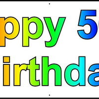 HAPPY 56th BIRTHDAY BANNER 2FT X 6FT NEW LARGER SIZE