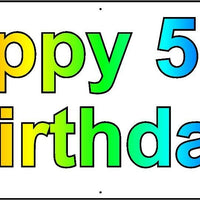 HAPPY 51ST BIRTHDAY BANNER 2FT X 6FT NEW LARGER SIZE