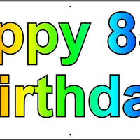 HAPPY 85th BIRTHDAY BANNER 2FT X 6FT NEW LARGER SIZE