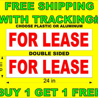 FOR LEASE Red & White 6"x24"  2 Sided REAL ESTATE RIDER SIGNS BOGO
