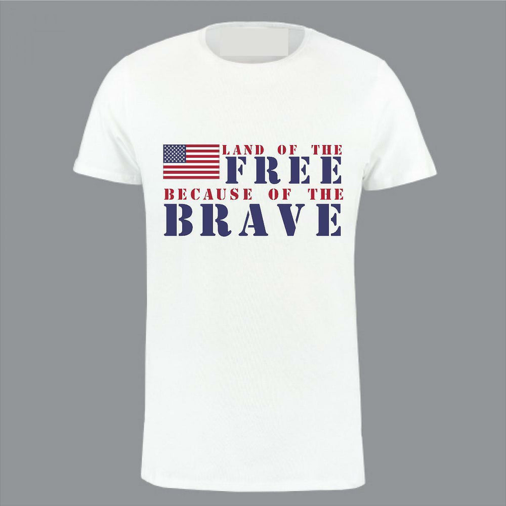 LAND OF THE FREE BECAUSE OF THE BRAVE T-SHIRT