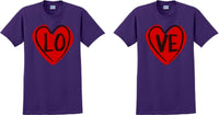 
              Couple Matching T-shirt Love Tshirt LO VE Valentine's Day Couple Shirts V-Day
            