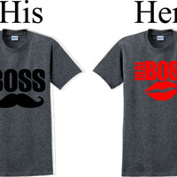 Boss/The real Boss  -Couples Shirts-V- Day shirts-Sold Individually