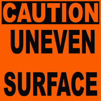 Coroplast Construction Signs - 48" x 48" - Qty 2 - Caution Uneven Surface