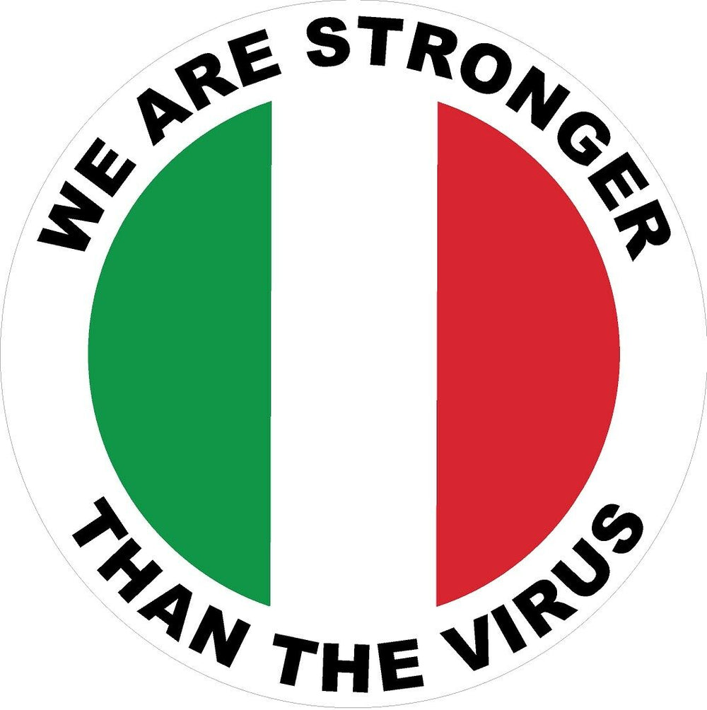 Italy We are stronger than the Virus Decal