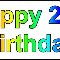 HAPPY 2nd BIRTHDAY BANNER 2FT X 6FT NEW LARGER SIZE