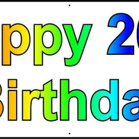 HAPPY 20th BIRTHDAY BANNER 2FT X 6FT NEW LARGER SIZE
