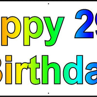 HAPPY 29th BIRTHDAY BANNER 2FT X 6FT NEW LARGER SIZE