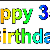 HAPPY 35th BIRTHDAY BANNER 2FT X 6FT NEW LARGER SIZE