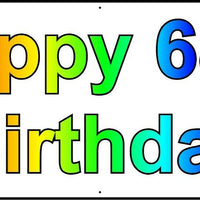 HAPPY 68th BIRTHDAY BANNER 2FT X 6FT NEW LARGER SIZE