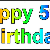 HAPPY 59th BIRTHDAY BANNER 2FT X 6FT NEW LARGER SIZE