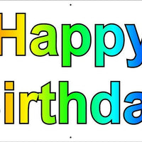 HAPPY BIRTHDAY BANNER 2FT X 6FT NEW LARGER SIZE