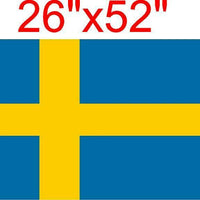 custom size SWEDISH COUNTRY FLAG 26"x52"