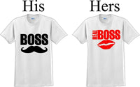 
              Boss/The real Boss  -Couples Shirts-V- Day shirts-Sold Individually
            