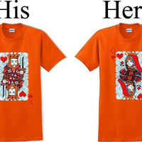 King/Queen Card  -Couples Shirts-V- Day shirts-Sold Individually