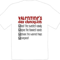 Valentine's Day Checklist - Valentine's Day Youth T-Shirt   JC