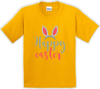 
              Happy Easter - Distressed Design - Kids/Youth Easter T-shirt
            