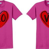 Couple Matching T-shirt Love Tshirt LO VE Valentine's Day Couple Shirts V-Day