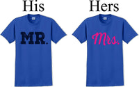 
              Mr. and Mrs.-Couples Shirts-Valentines shirts- V- Day shirts-Sold Individually
            