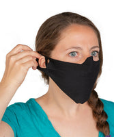 
              QTY-15 Mask Lightweight SUPER SOFT Fabric Facemask Black cotton Essential Worker
            