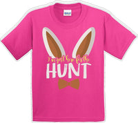 
              I'm just here for the HUNT - Distressed Design - Kids/Youth Easter T-shirt
            