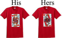 
              King/Queen Card  -Couples Shirts-V- Day shirts-Sold Individually
            