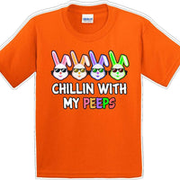Chillin with my PEEPS - Distressed Design - Kids/Youth Easter T-shirt