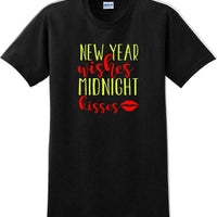 New Year wishes Midnight kisses - New Years Shirt