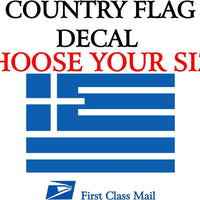GREEK COUNTRY FLAG, STICKER, DECAL, 5YR VINYL, STATE FLAG