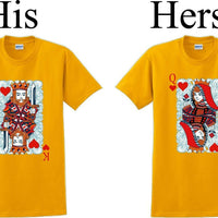 King/Queen Card  -Couples Shirts-V- Day shirts-Sold Individually