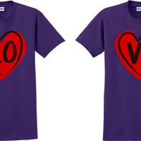 Couple Matching T-shirt Love Tshirt LO VE Valentine's Day Couple Shirts V-Day