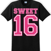 Sweet 16  - 16th B-Day T-Shirt - Birthday Shirt 12 Color Choices - JC