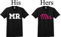 
              Mr. and Mrs.-Couples Shirts-Valentines shirts- V- Day shirts-Sold Individually
            