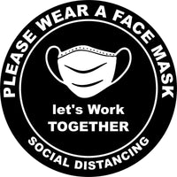 
              Please wear a face mask window Decal sticker social distancing Choose your color
            
