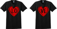 
              Couple Matching T-shirt Love Tshirt LO VE Valentine's Day Couple Shirts V-Day
            