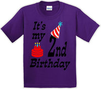 
              It's my 2nd Birthday Shirt with Birthday cake design  - Youth B-Day T-Shirt - JC
            