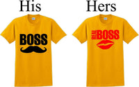
              Boss/The real Boss  -Couples Shirts-V- Day shirts-Sold Individually
            