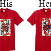 King/Queen Card  -Couples Shirts-V- Day shirts-Sold Individually